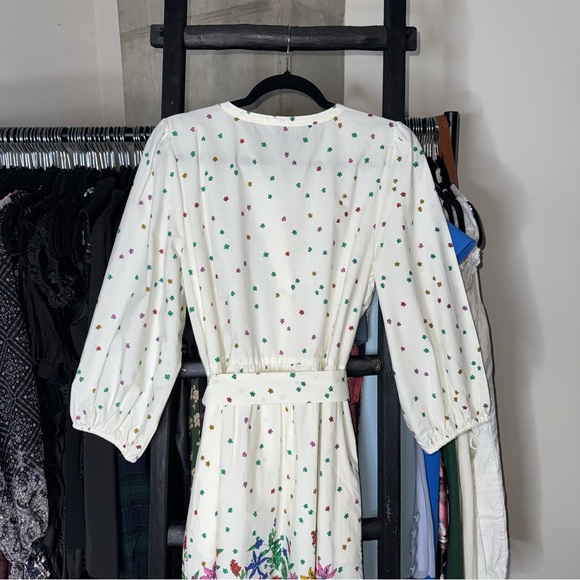 New Talbots 16P Poplin Full Button Front Midi Shirtdress in Blissful Floral - Picture 9 of 15